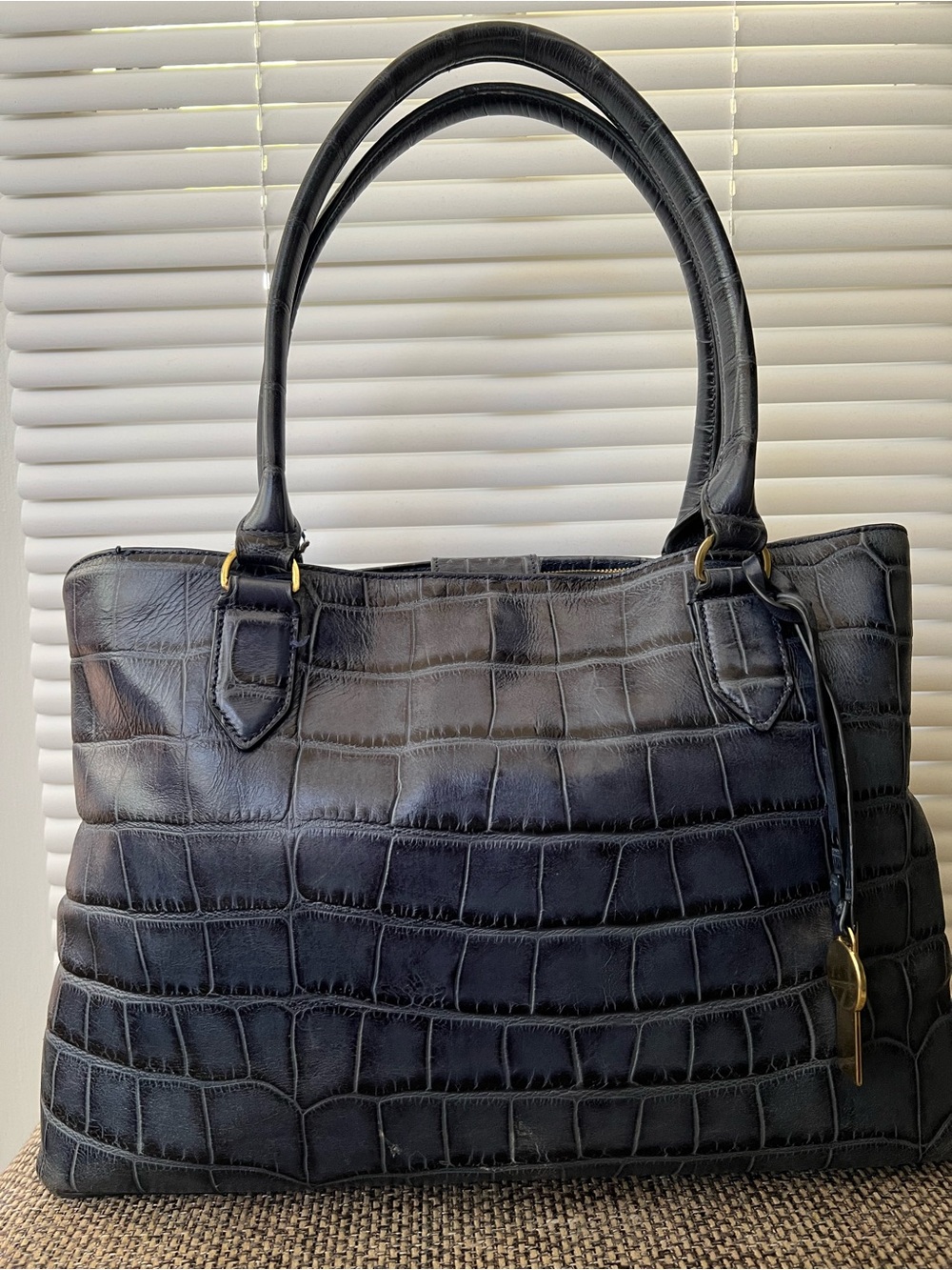 G.I.L.I. (Got It Love It) East/West Crocodile-Embossed Leather Shopper Tote Bag